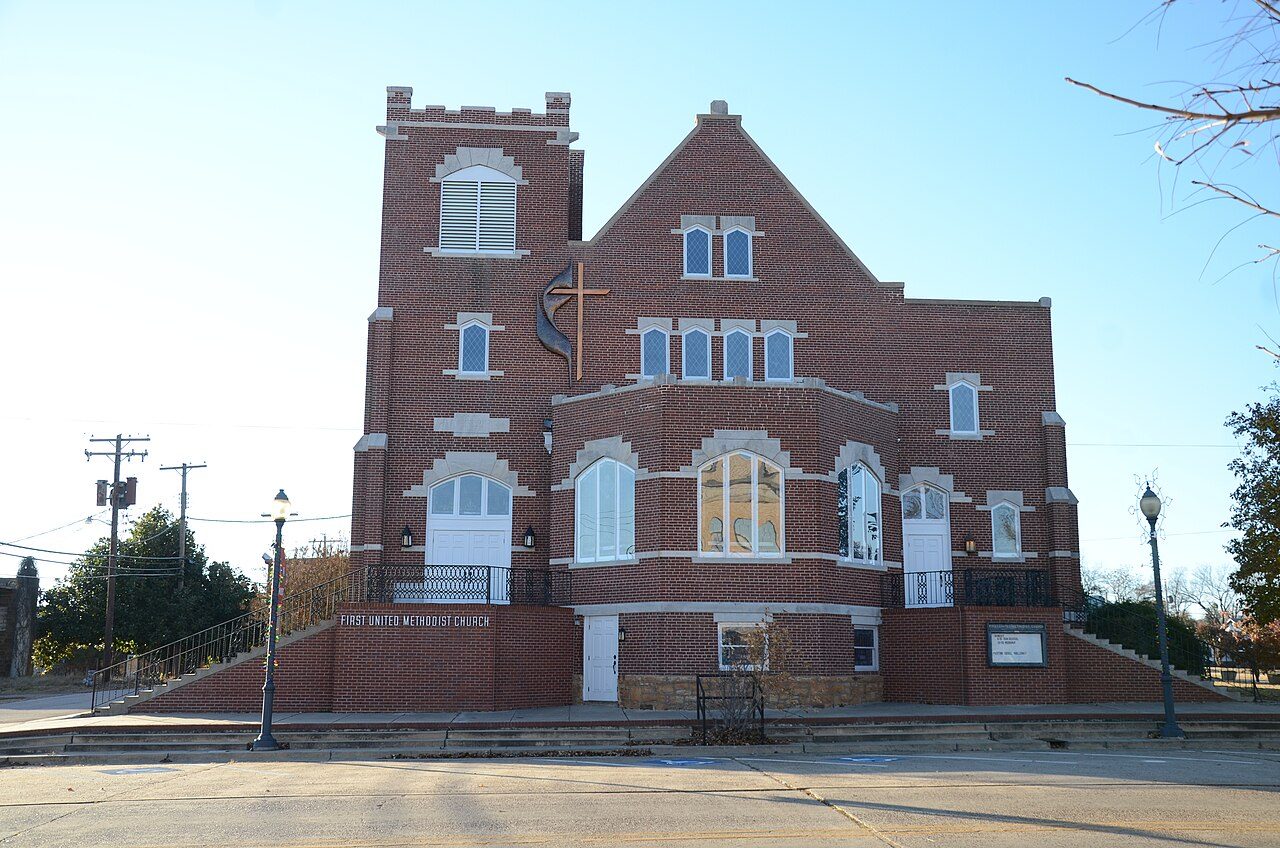 Booneville, AR street scene near Fort Smith, where we provide hail damage roof repair